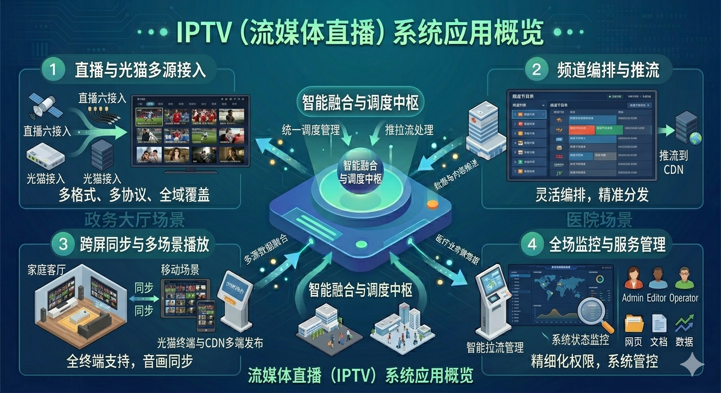 流媒体直播系统界面示意